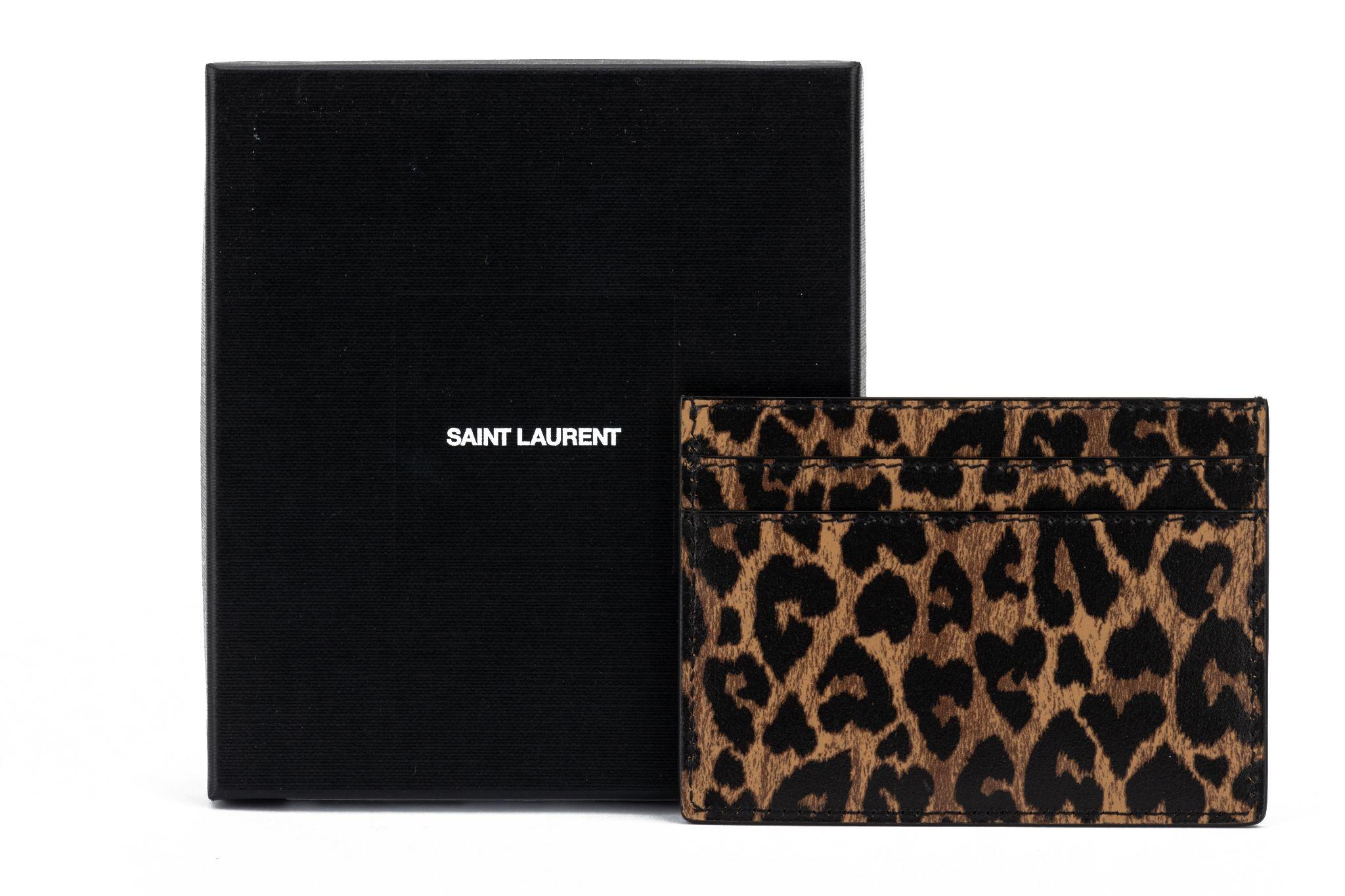 YSL New Cheetah Credit Card Wallet In New Condition In West Hollywood, CA