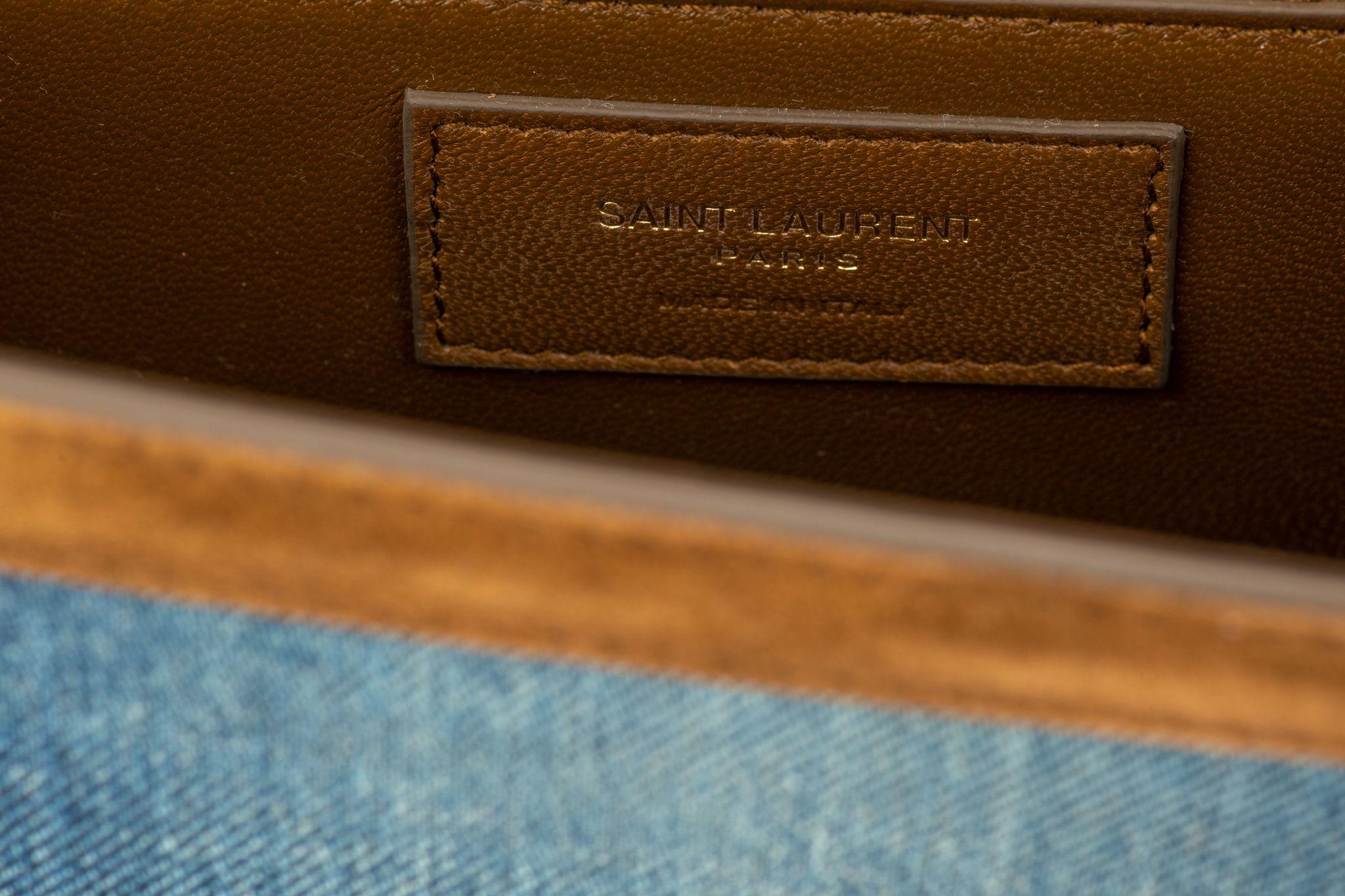 YSL New Denim Carre Satchel Bag For Sale 1