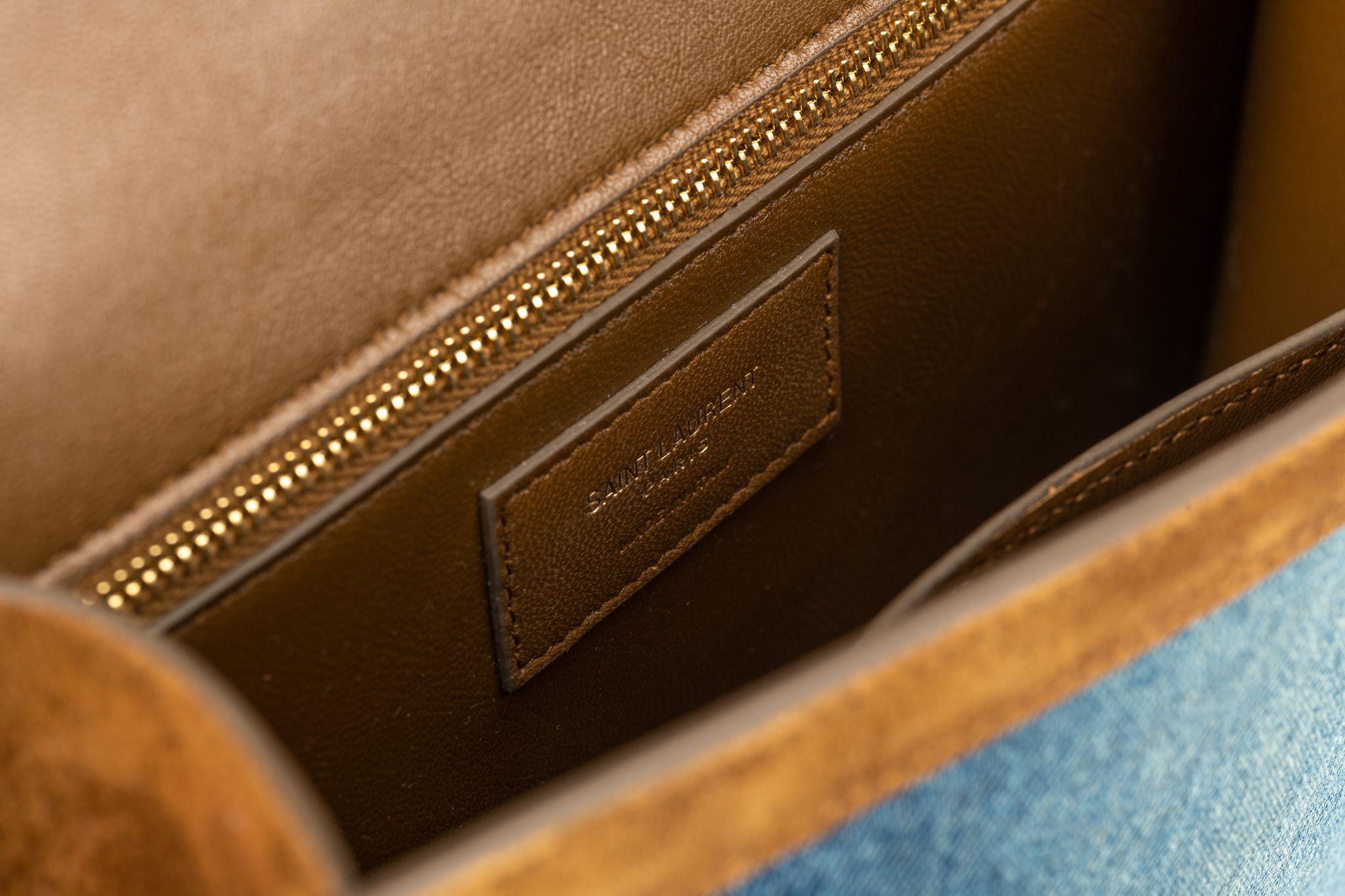YSL New Denim Carre Satchel Bag For Sale 3