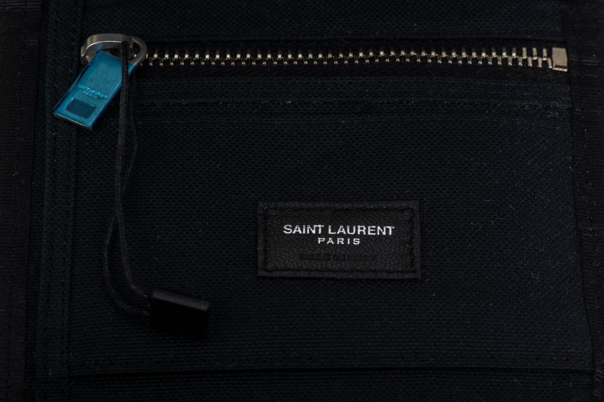 YSL New Flag Klettverschluss Stoff Brieftasche W/Box im Angebot 2