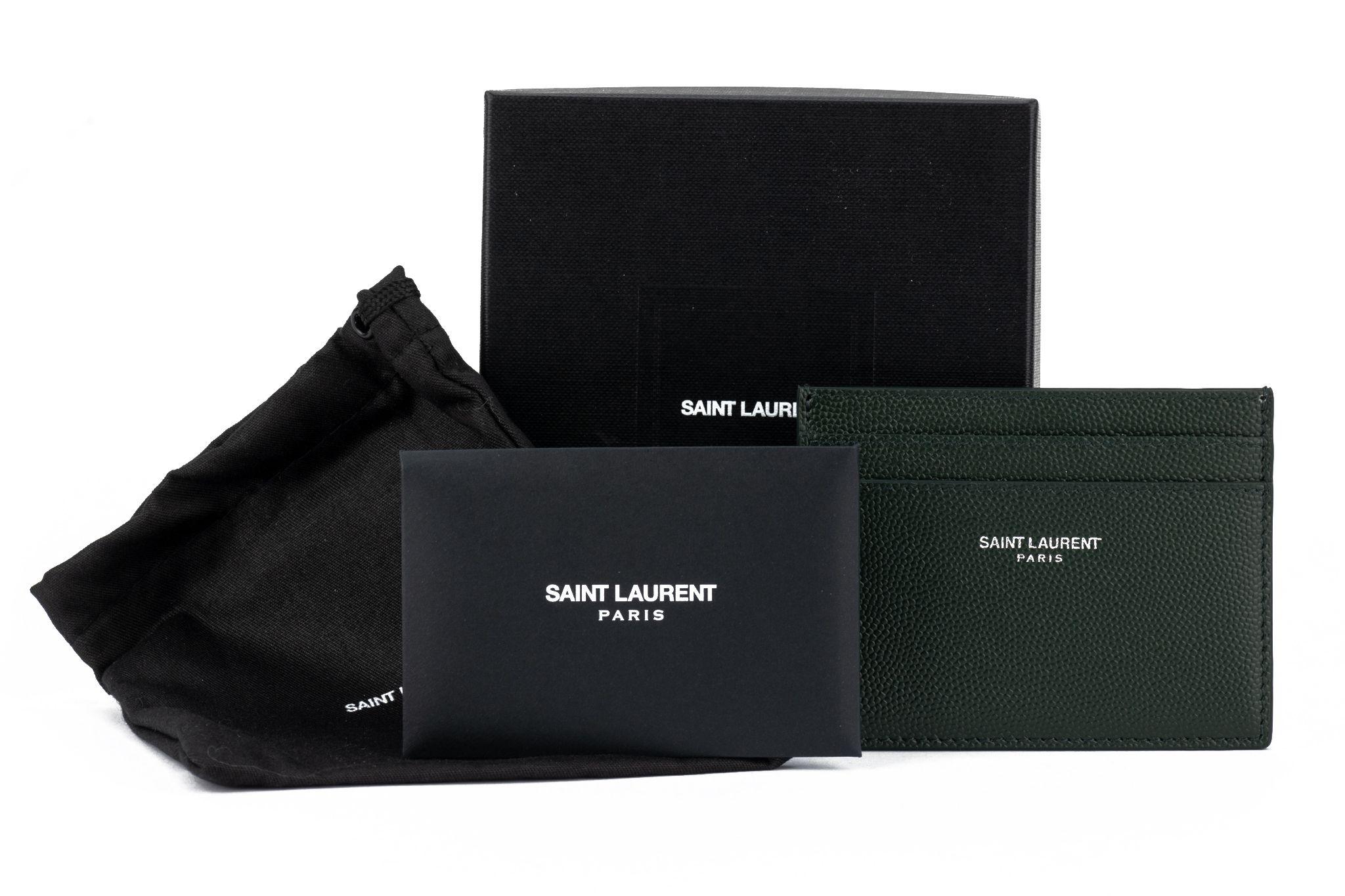 YSL New Forest Green Credit Card Case 1