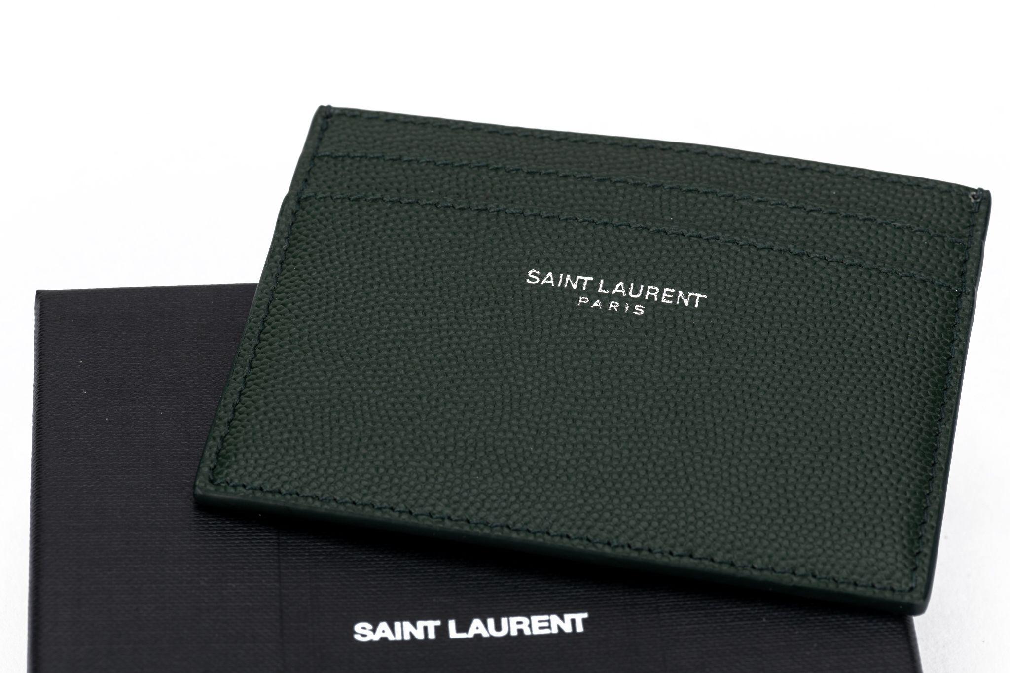 YSL New Forest Green Credit Card Case 2