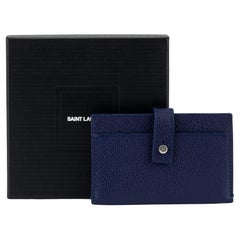 YSL New Navy Blue Credit Card Wallet
