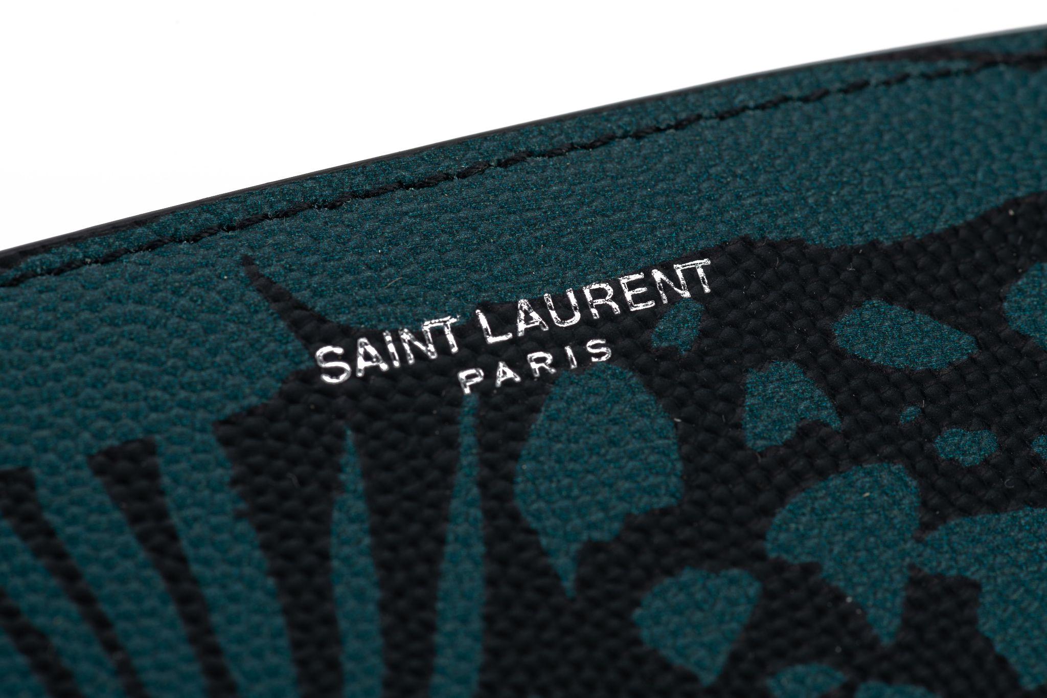 YSL New Petroleum Pint Bifold Wallet  For Sale 3