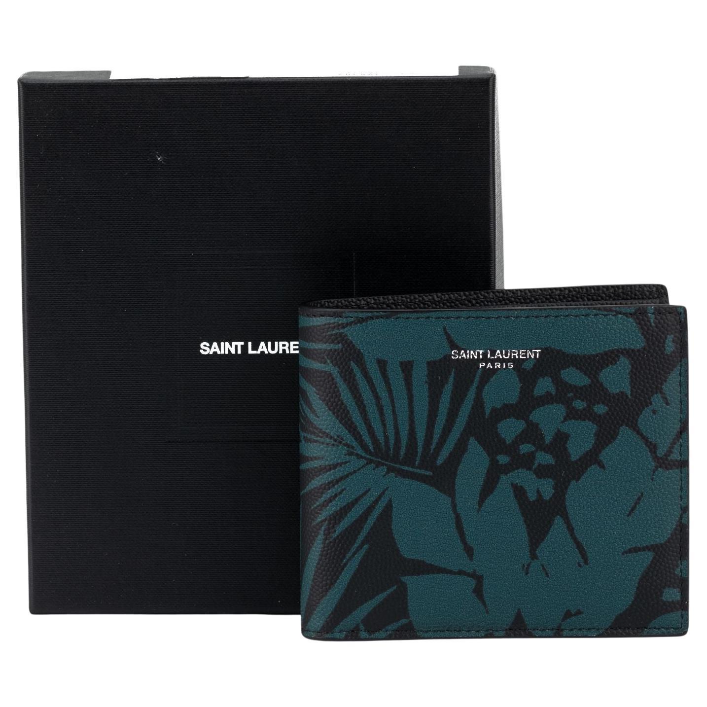 YSL New Petroleum Pint Bifold Wallet  For Sale