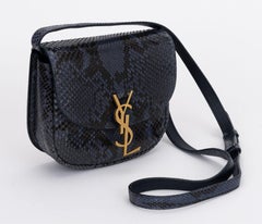 YSL New Python Blue Crossbody/clutch Bag