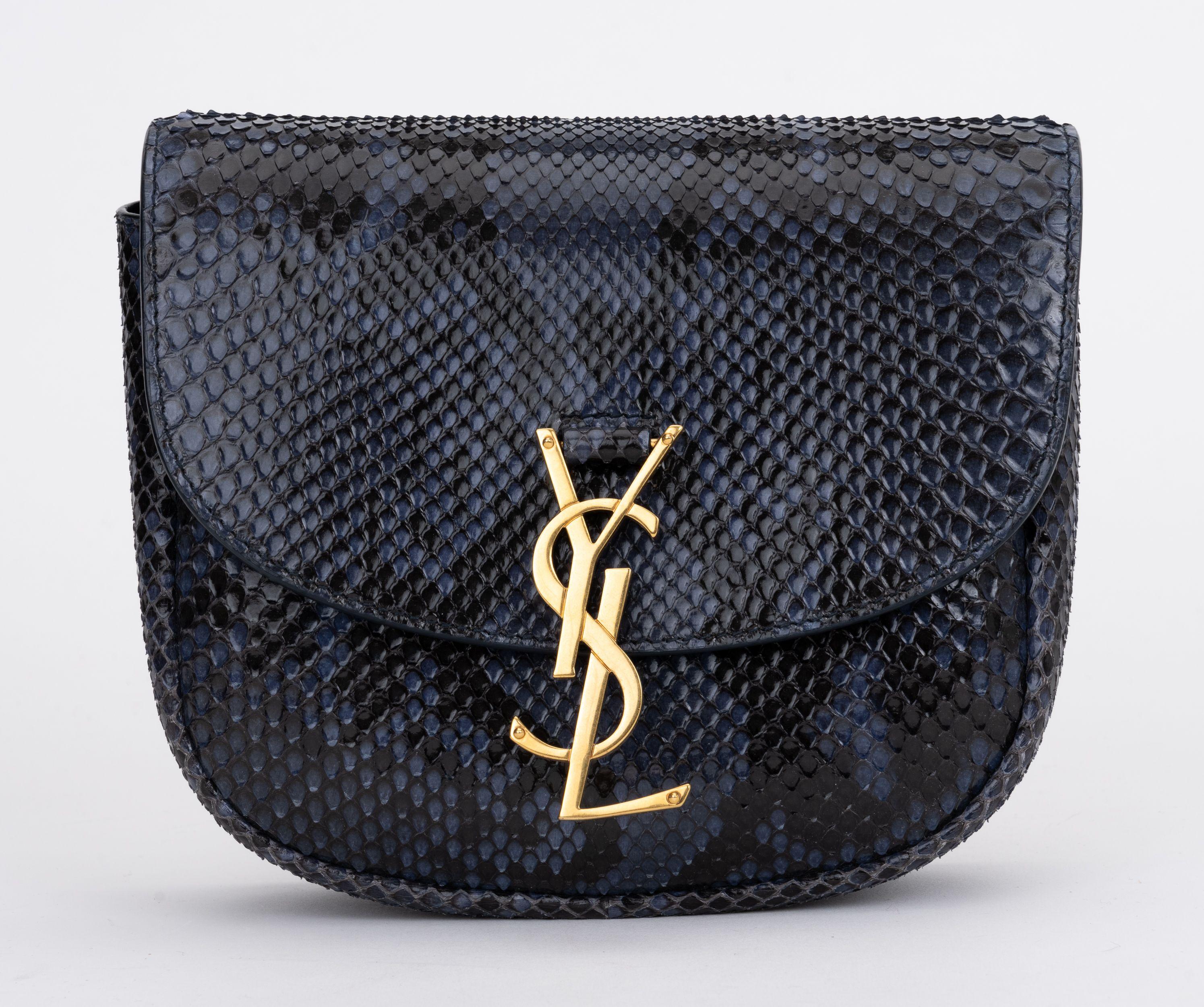YSL New Python Blue Crossbody/clutch Bag For Sale 2