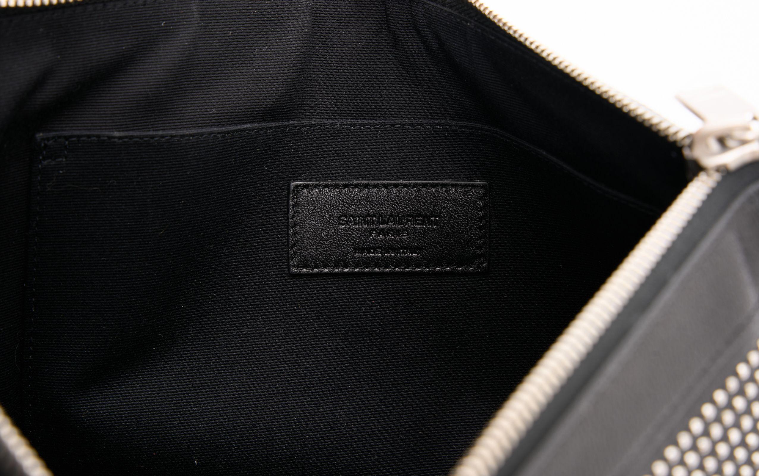 YSL New  Studded Leather Portfolio 1