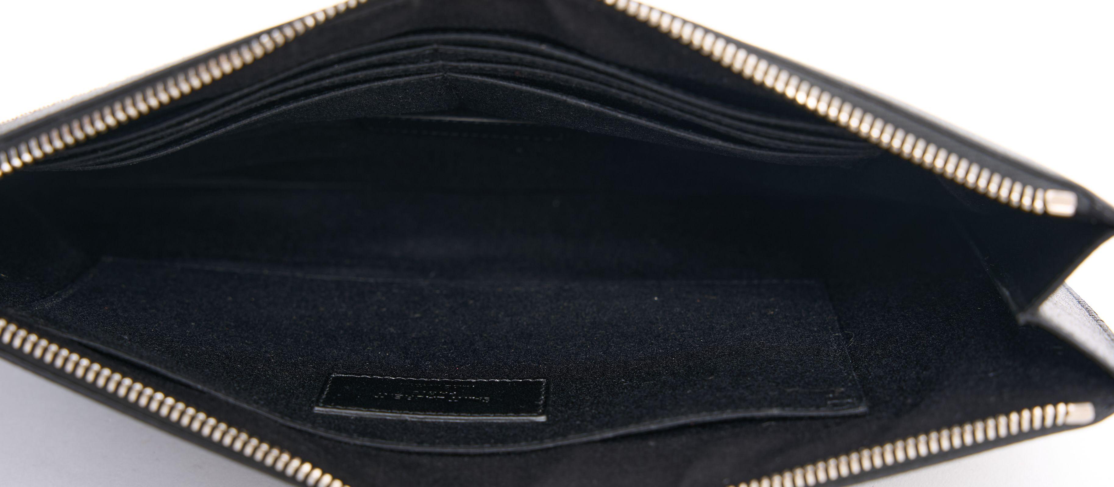 YSL New  Studded Leather Portfolio 3
