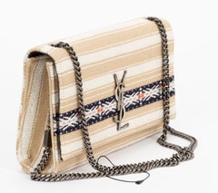 Ysl New Toile And Leather Flap Bag