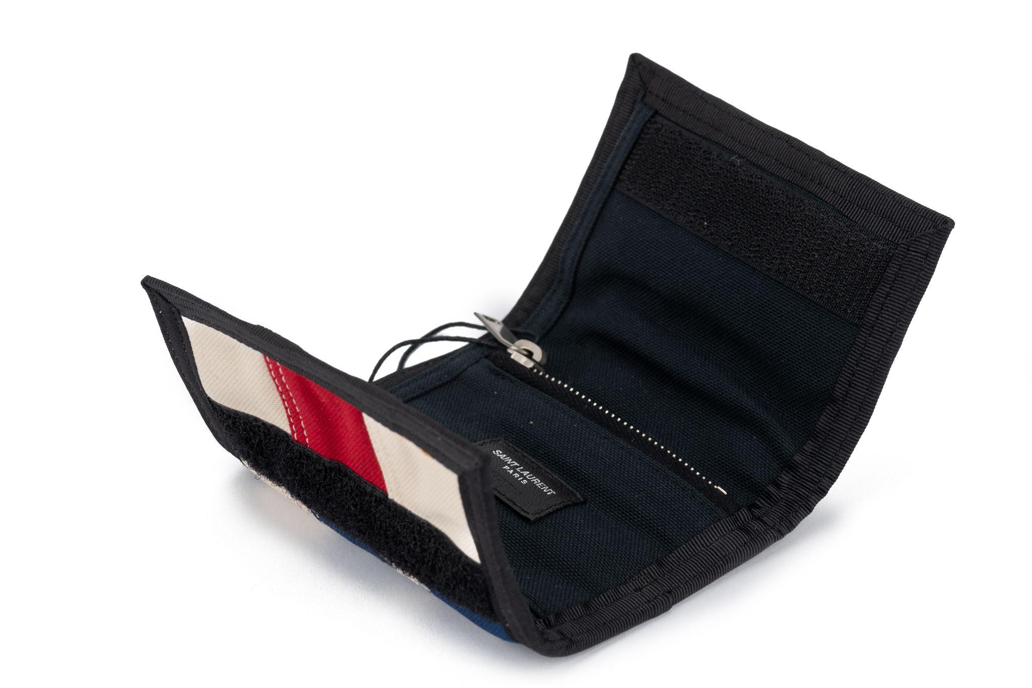 YSL New USA Flag Small Velcro Wallet For Sale 1