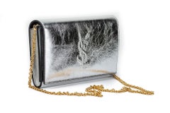 YSL NIB Silver Belle De Jour Cross Body Bag/Clutch