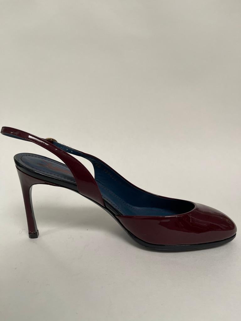 YSL Patent Slingback In Excellent Condition For Sale In New York, NY