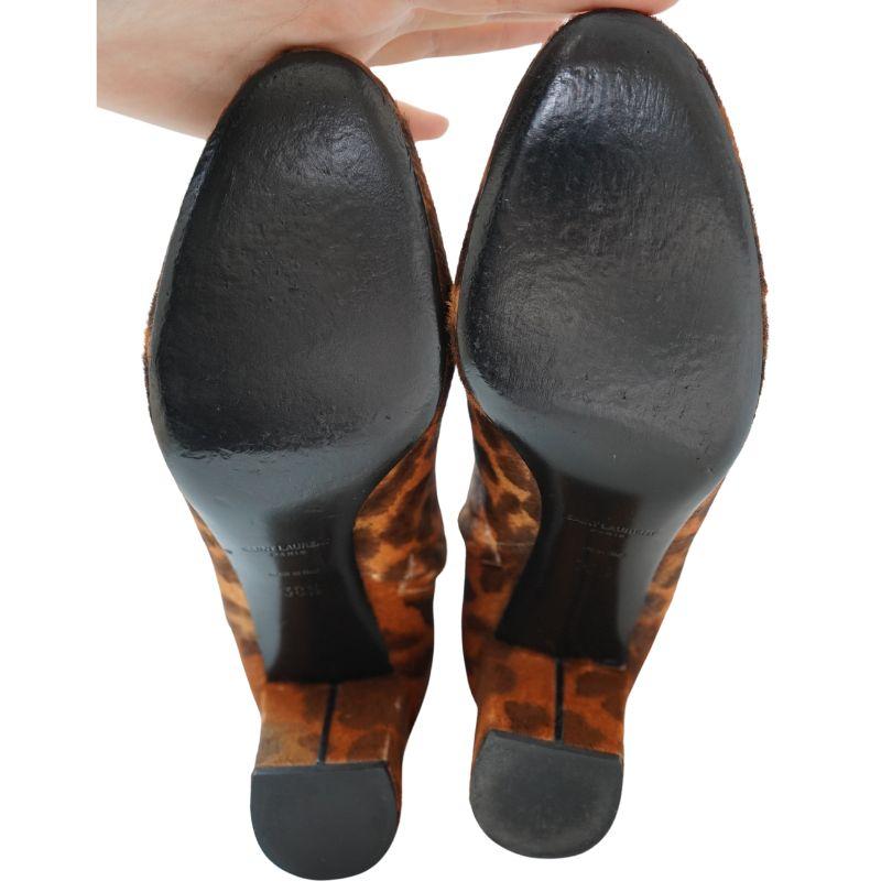 Botas de leopardo de piel de becerro estilo poni YSL talla 38,5 en venta 5