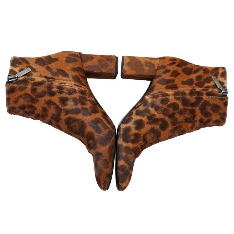 Botas de leopardo de piel de becerro estilo poni YSL talla 38,5 en venta 6