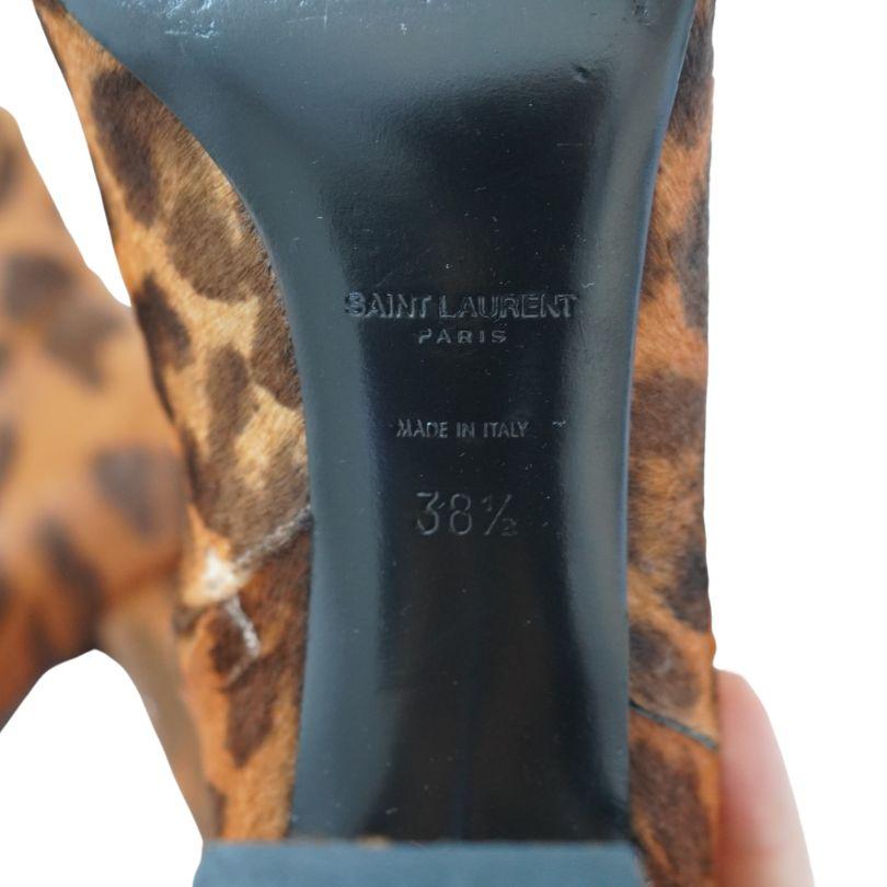Botas de leopardo de piel de becerro estilo poni YSL talla 38,5 en venta 4