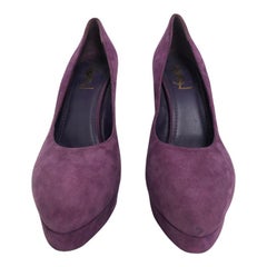 Used YSL purple platform pump
