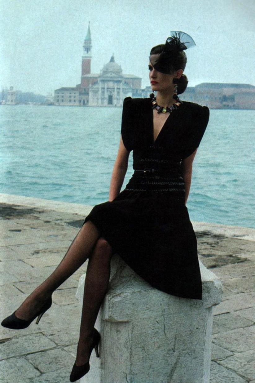 YSL Rive Gauche A/W 1983 Sequin Dress For Sale 1