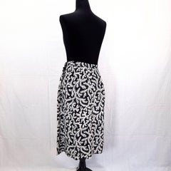 YSL Rive Gauche black and white vintage spring/summer 1980 skirt