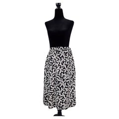 YSL Rive Gauche black and white vintage spring/summer 1980 skirt
