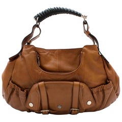 YSL Rive Gauche Vintage Brown Leather Handbag