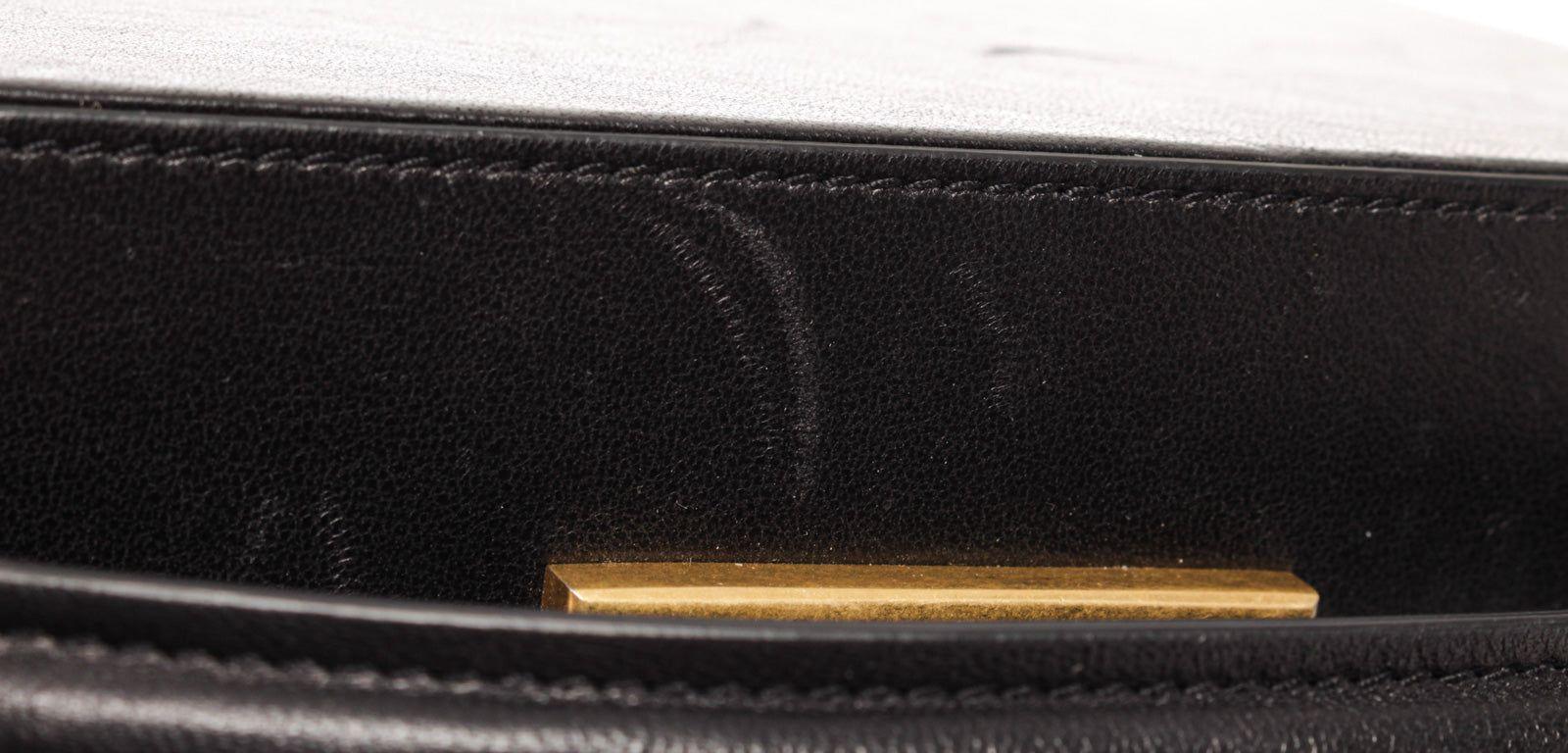 YSL Saint Lauren Black Leather Nan Box Bag 1