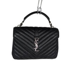 YSL Saint Laurent College Monogram Chevron Medium Bag