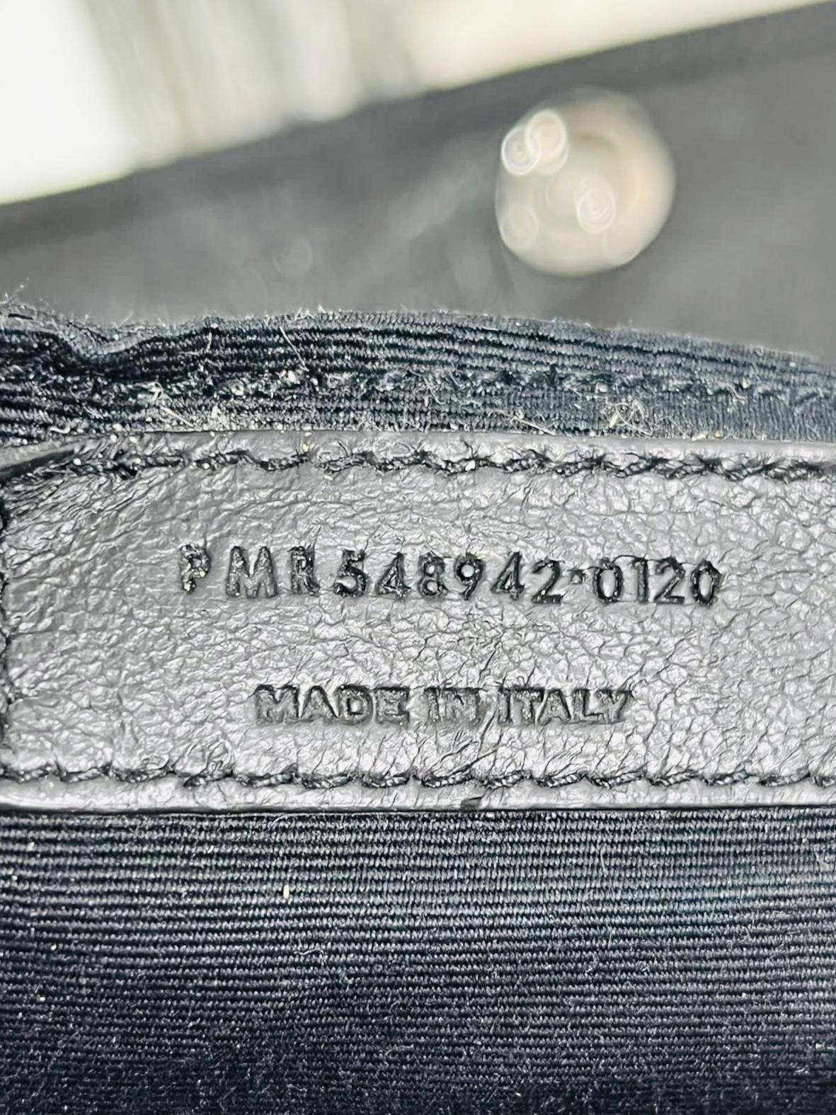 YSL - Saint Laurent Croc Embossed Leather Flap Bag 3