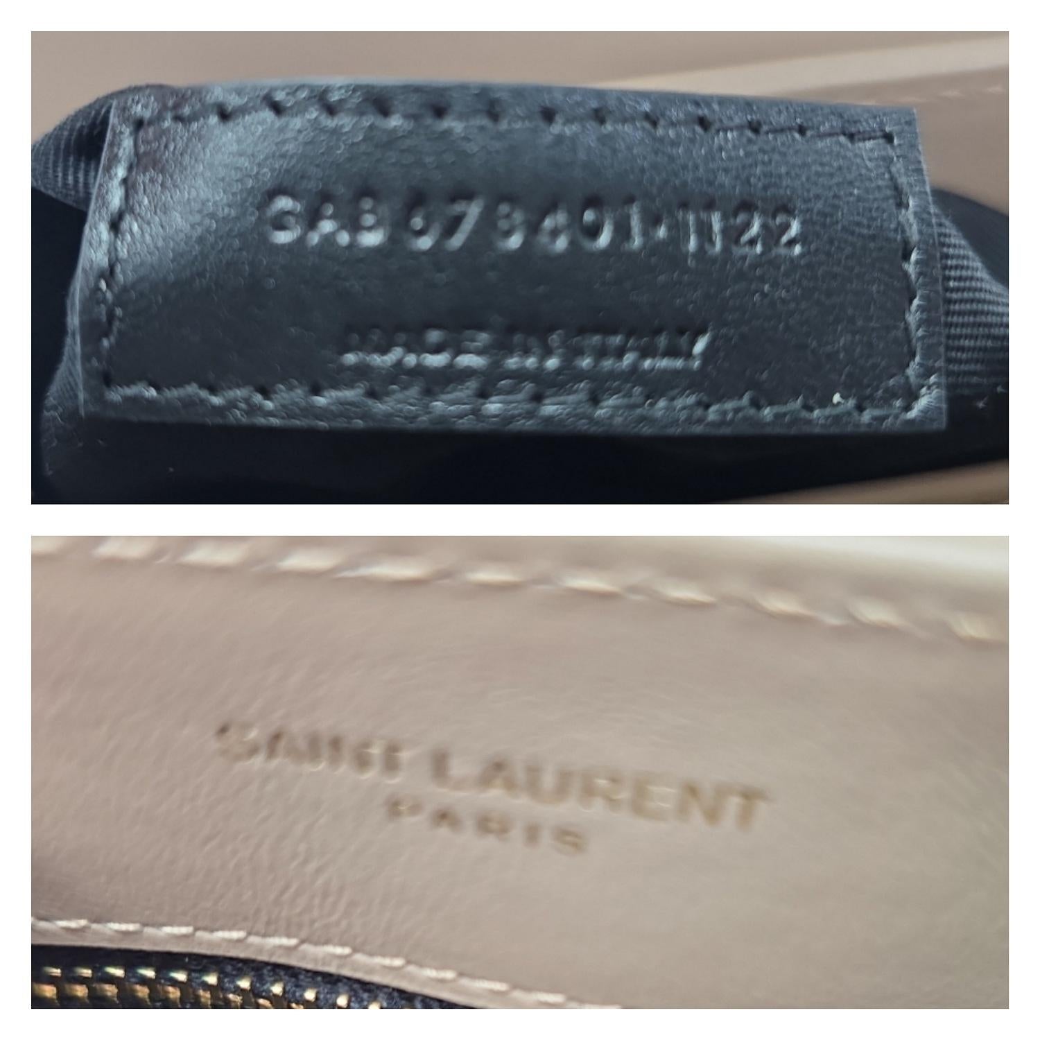 YSL Saint Laurent Dark Beige Toy Loulou Matelassé Crossbody 4