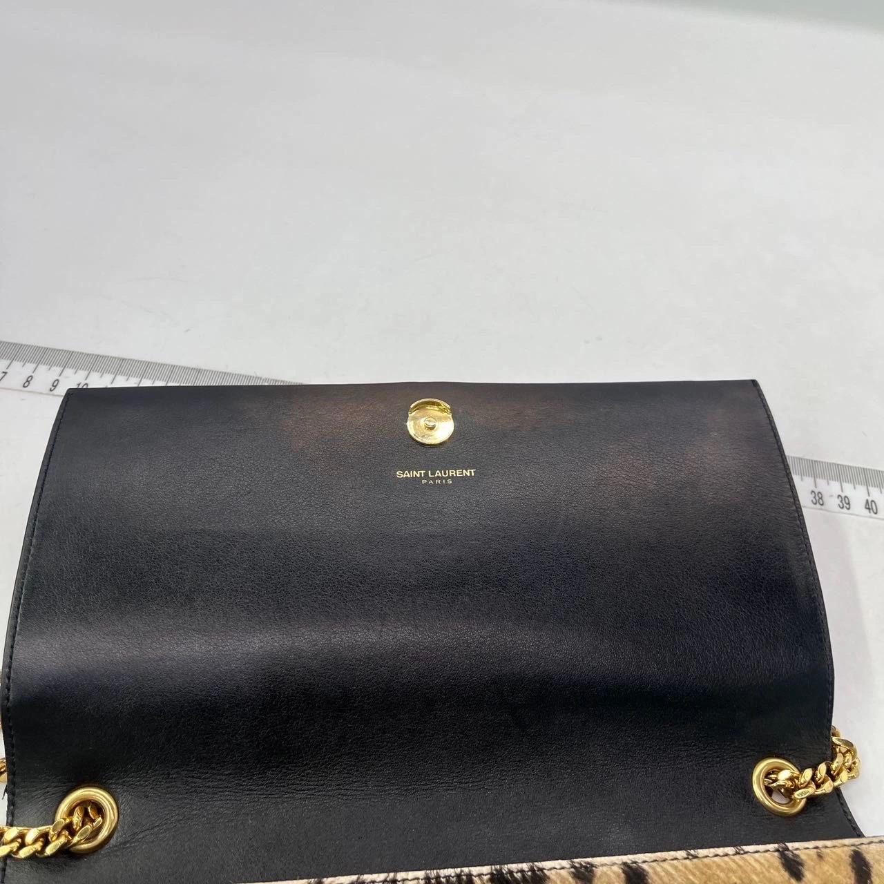 YSL Saint Laurent Kate Small Pony-style Calfskin Leather Leopard Print Tassle im Angebot 11