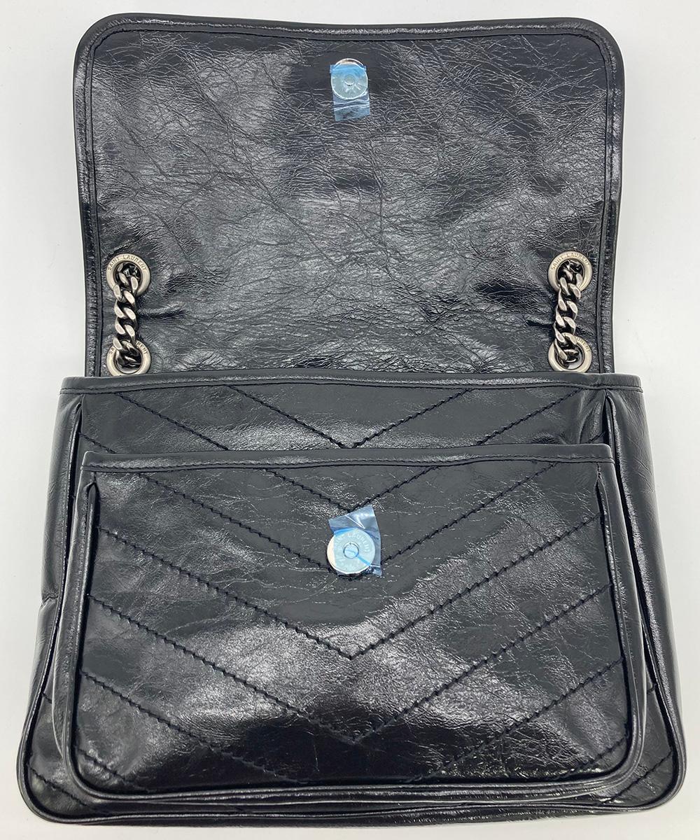 Women's YSL Saint Laurent Niki Leather Crossbody Bag Large