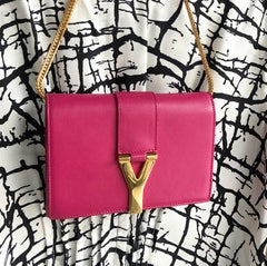 YSL Saint Laurent Pink Mini Sac Y Ligne Crossbody Bag