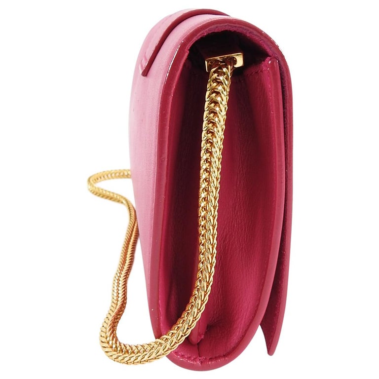 Yves Saint Laurent Pink Leather Ligne Y Crossbody Bag - Yoogi's Closet