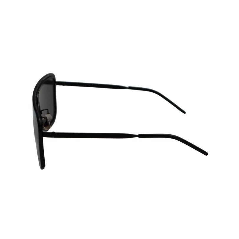 YSL Saint Laurent The Mask 99MM Shield Metal Sunglasses In Excellent Condition For Sale In Beverly Hills, CA