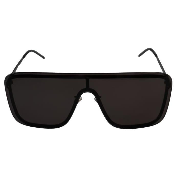 YSL Saint Laurent The Mask 99MM Shield Metal Sunglasses For Sale
