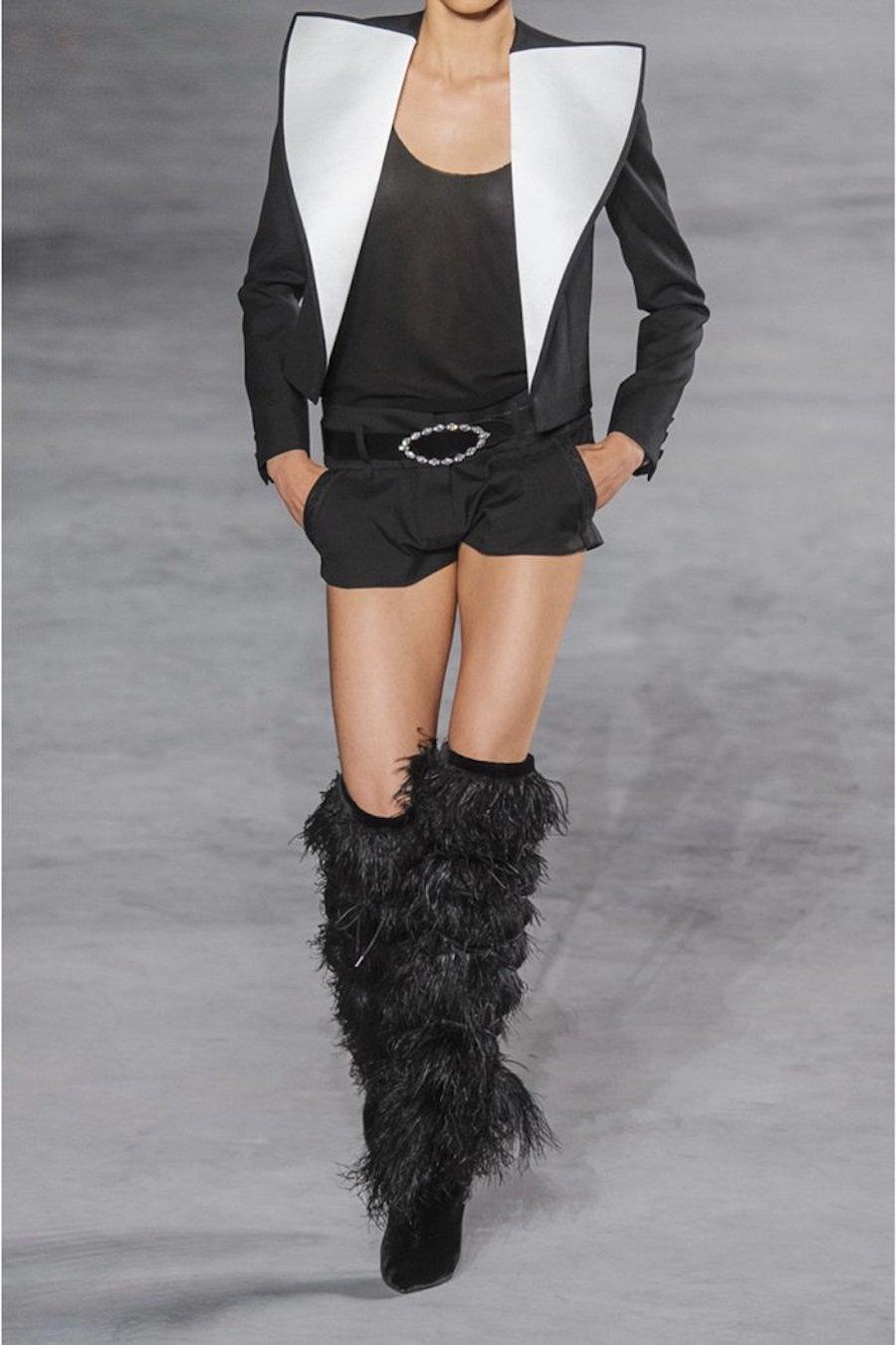 ysl feather boots