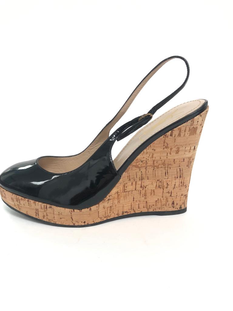 YSL sling back platform In Good Condition For Sale In New York, NY