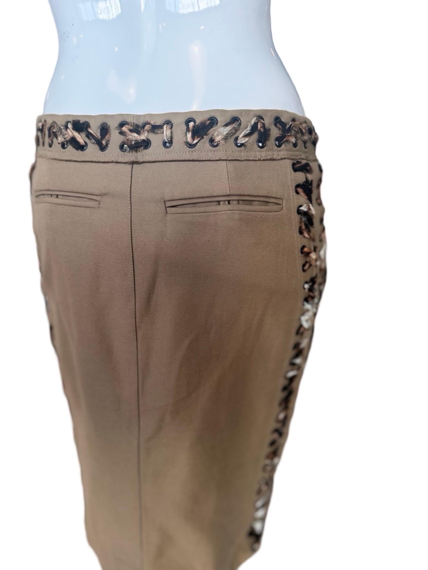 Women's or Men's YSL Tom Ford Lace Up Pencil Skirt For Sale