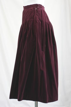 YSL Velvet Russian Pin Tucked skirt