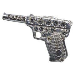 YSL Retro 1990s Pistol Brooch