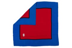 YSL Vintage Color Block Silk Scarf