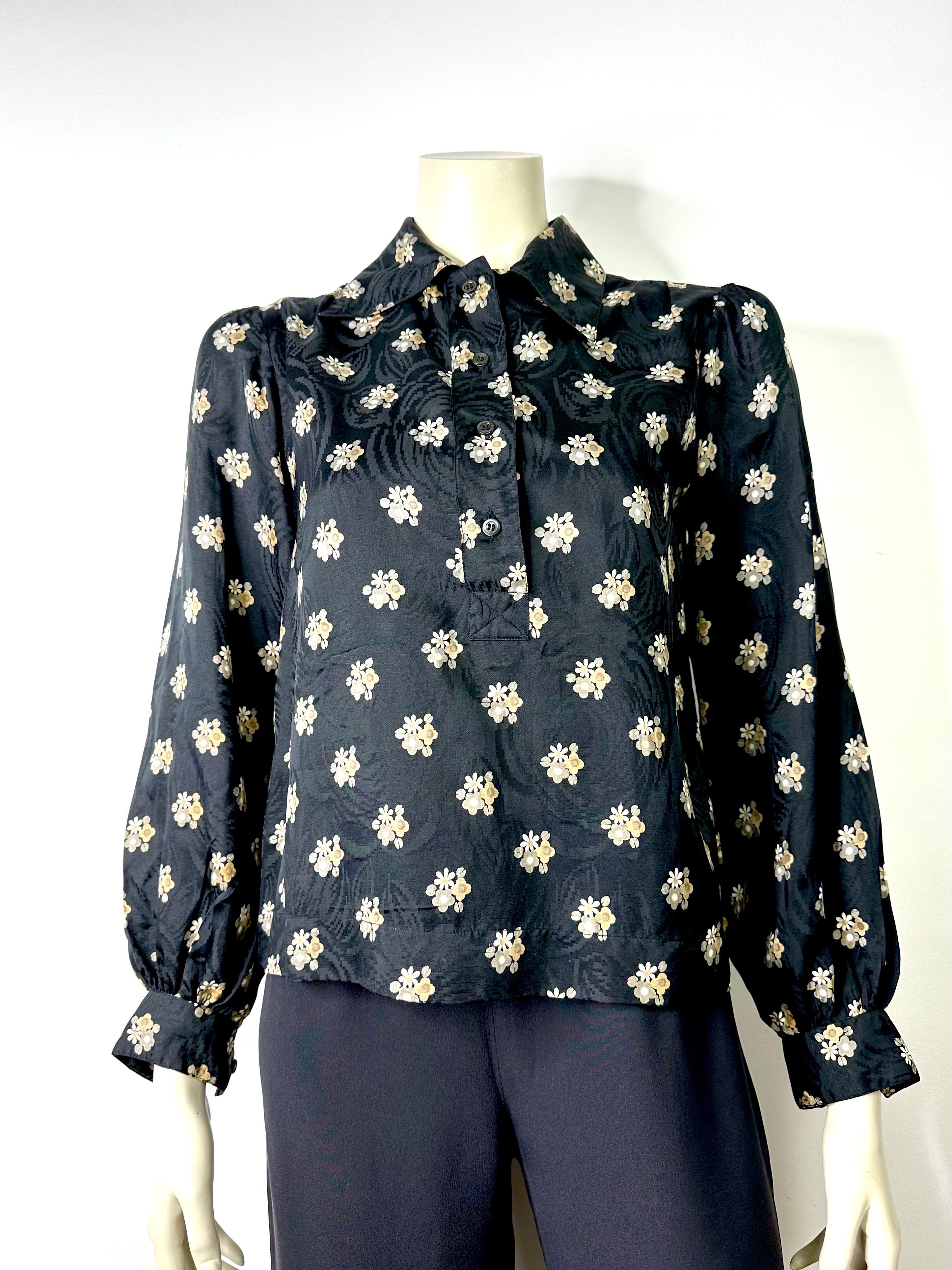 Women's Ysl vintage Yves saint Laurent 70’s silk blouse For Sale