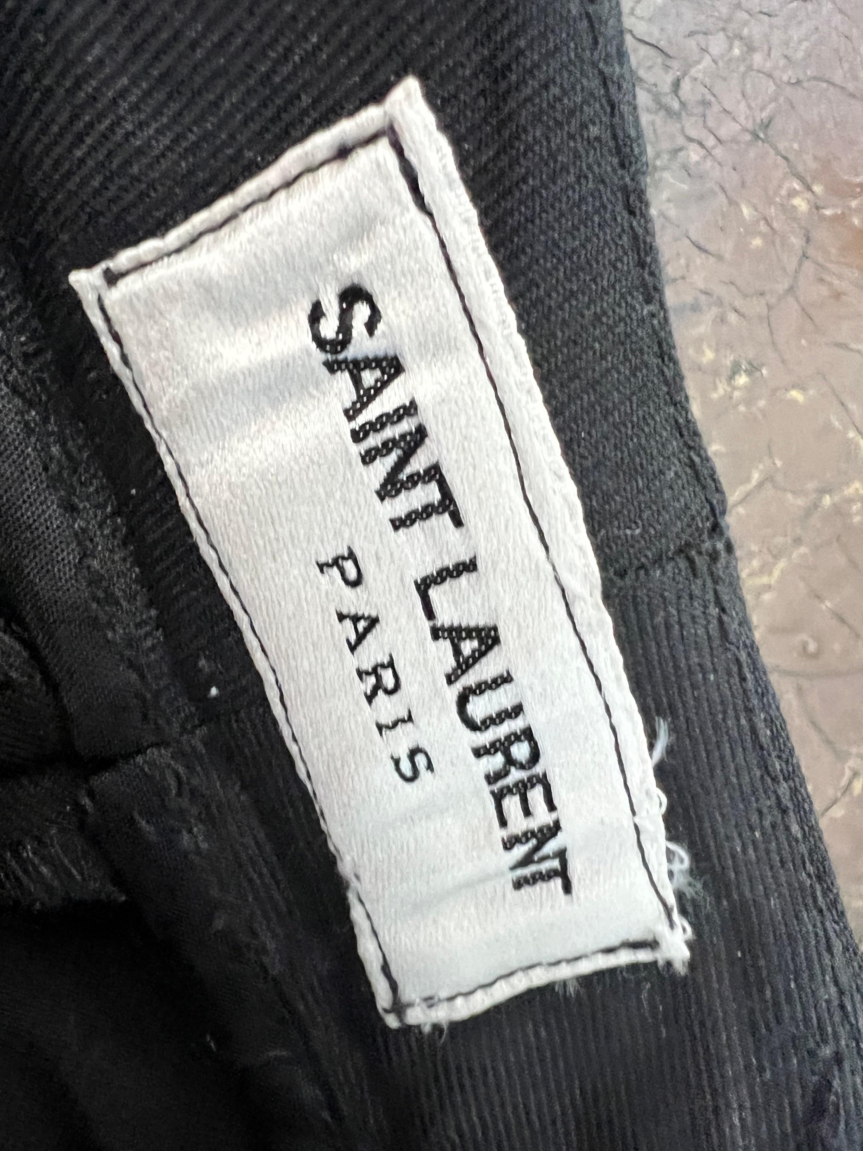 YSL Wool skinny pant with Stirrup For Sale 1