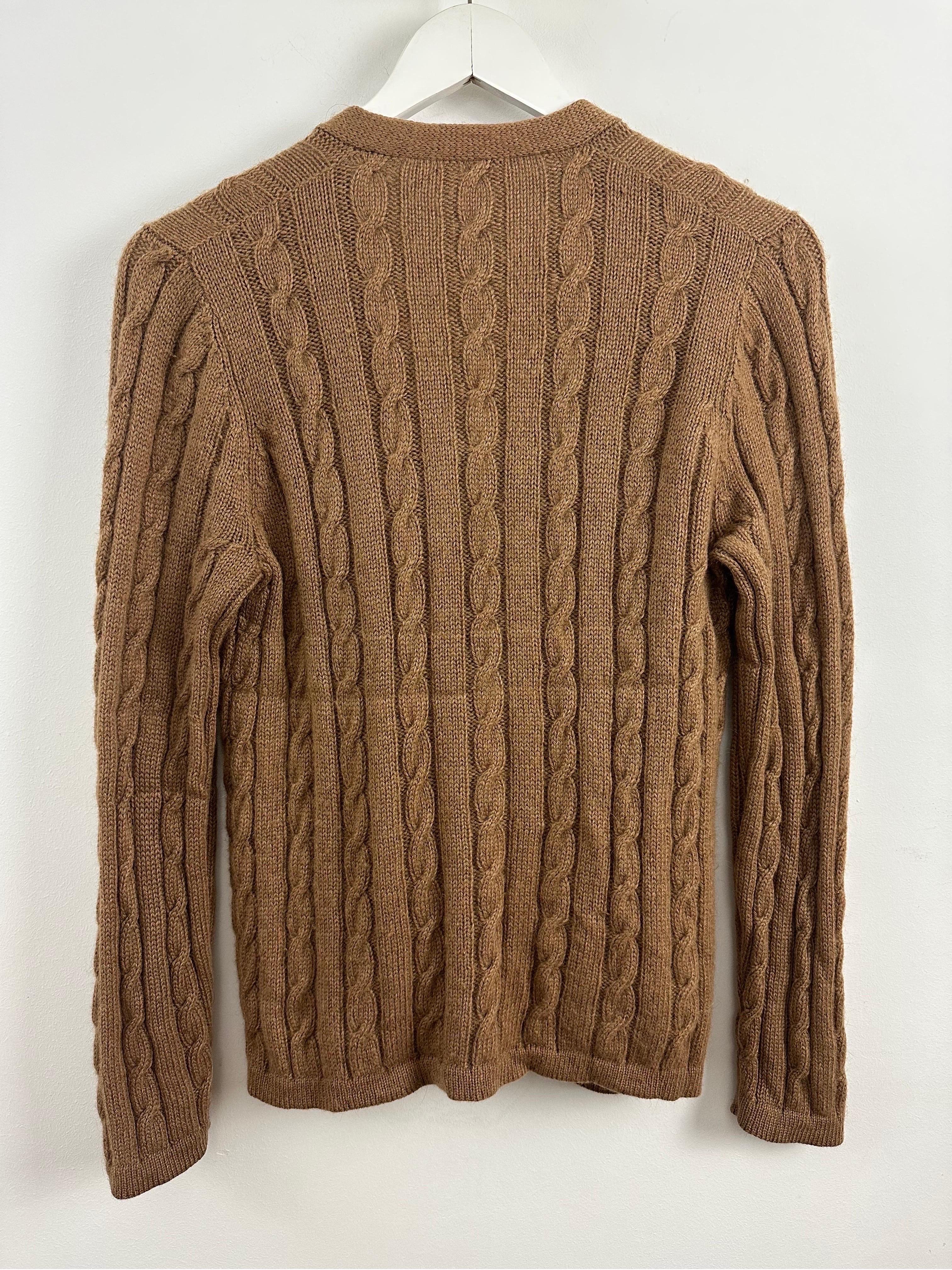 YSL Yves saint Laurent 1970 cardigan in camel wool In Good Condition In L'ESCALA, ES