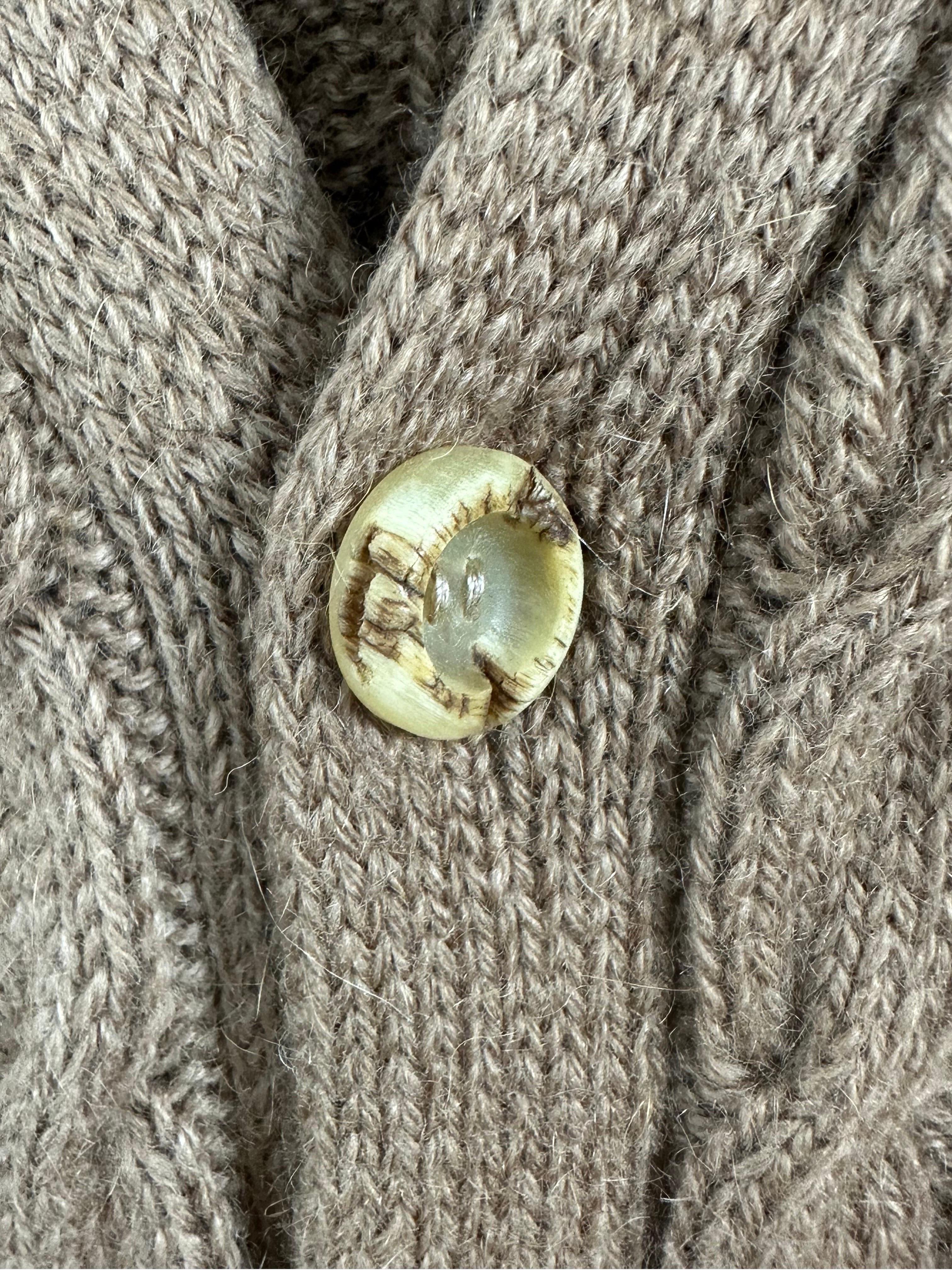 YSL Yves saint Laurent 1970 cardigan in camel wool For Sale 2