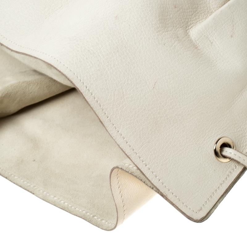 YSL Yves Saint Laurent Borsa a tracolla Mombasa in pelle beige Rive Gauche 6
