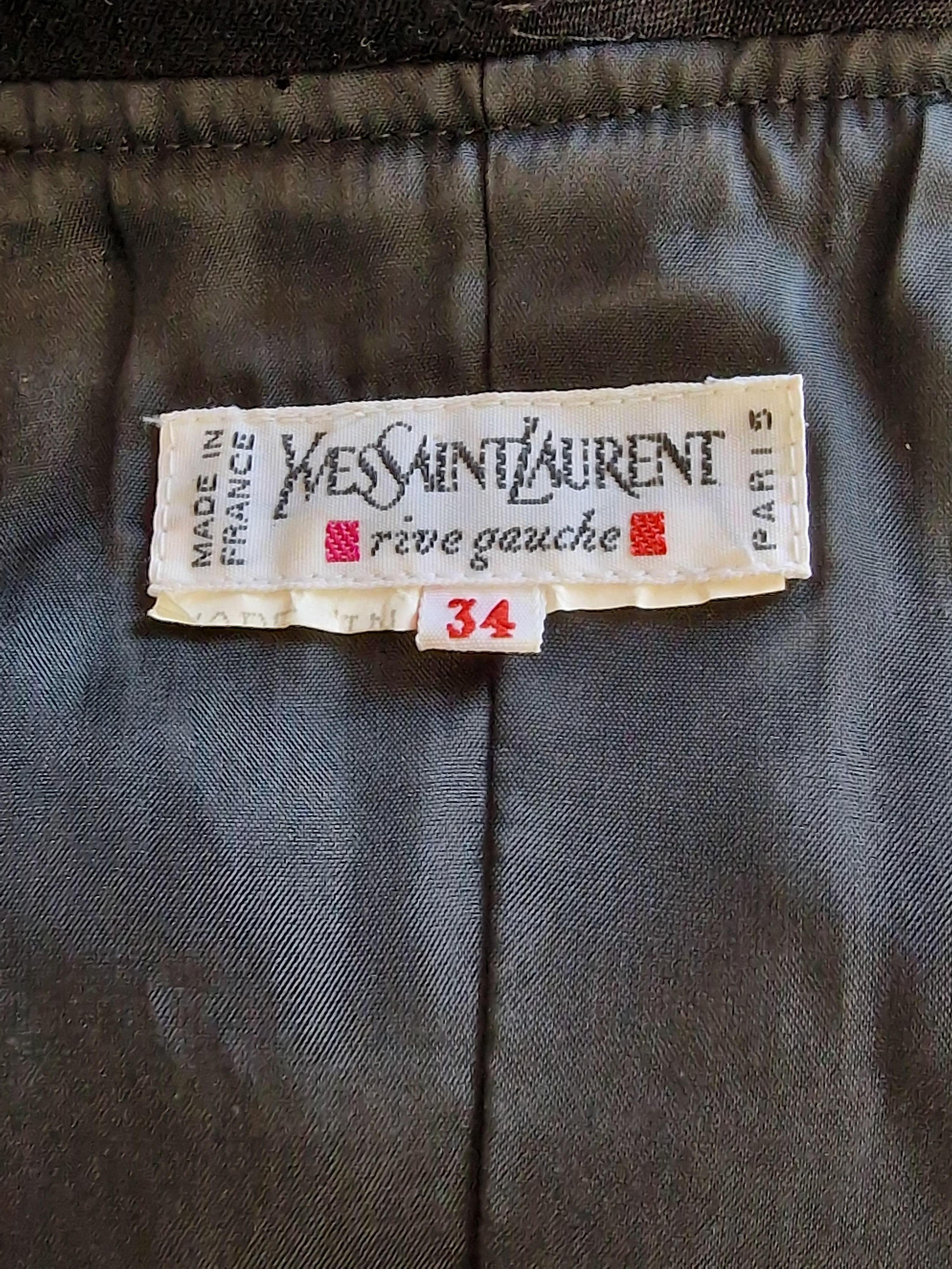 YSL Yves Saint Laurent Bustier Rive Gauche Runway Couture Coat Maxi Dress For Sale 7
