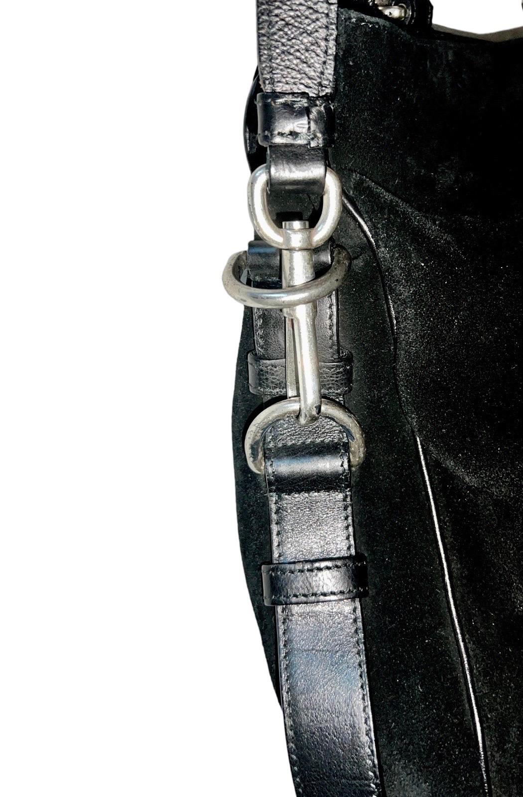 YSL Yves Saint Laurent by Tom Ford 2002 Black XL Mombasa Suede Shoulder Hand Bag 2