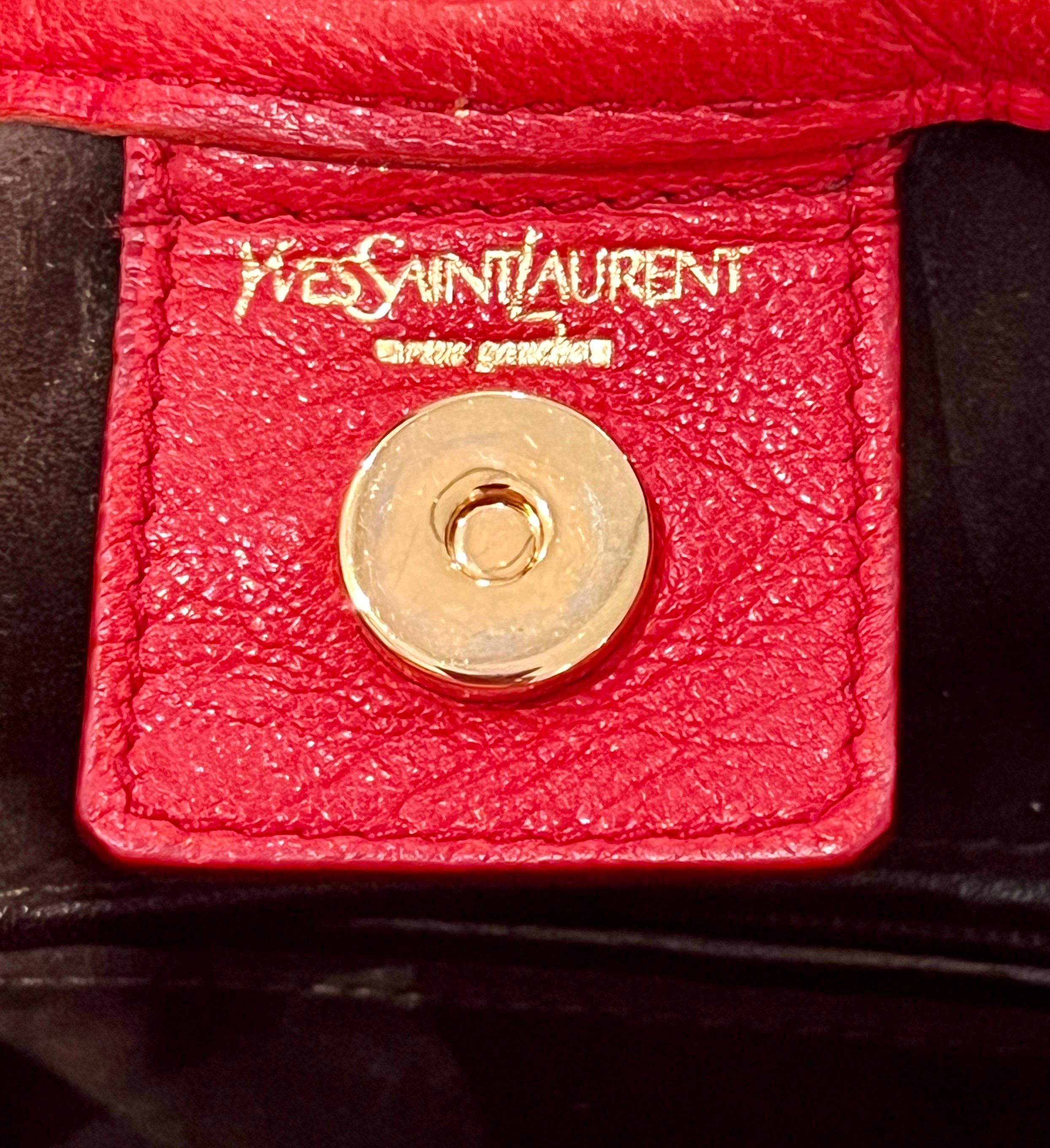 YSL Yves Saint Laurent by Tom Ford Lipstick Red XL Mombasa Shoulder Hand Bag For Sale 1