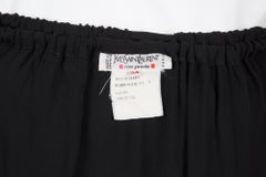 YSL Yves Saint Laurent Evening Black Silk Skirt